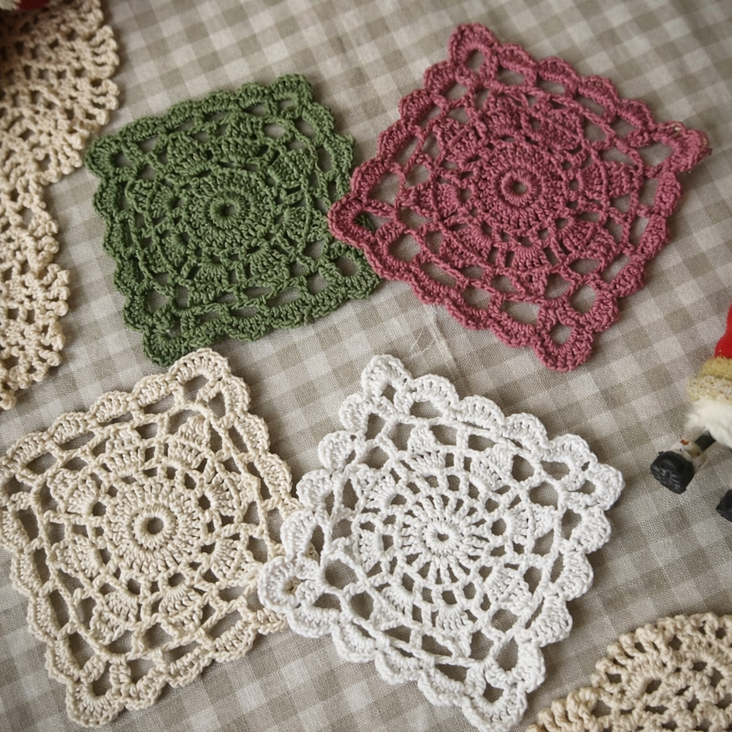 Untitled design - 2026-03-25T162956.570 Handmade Crochet Knit Coaster - Image 1
