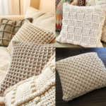 Hand knitted throw